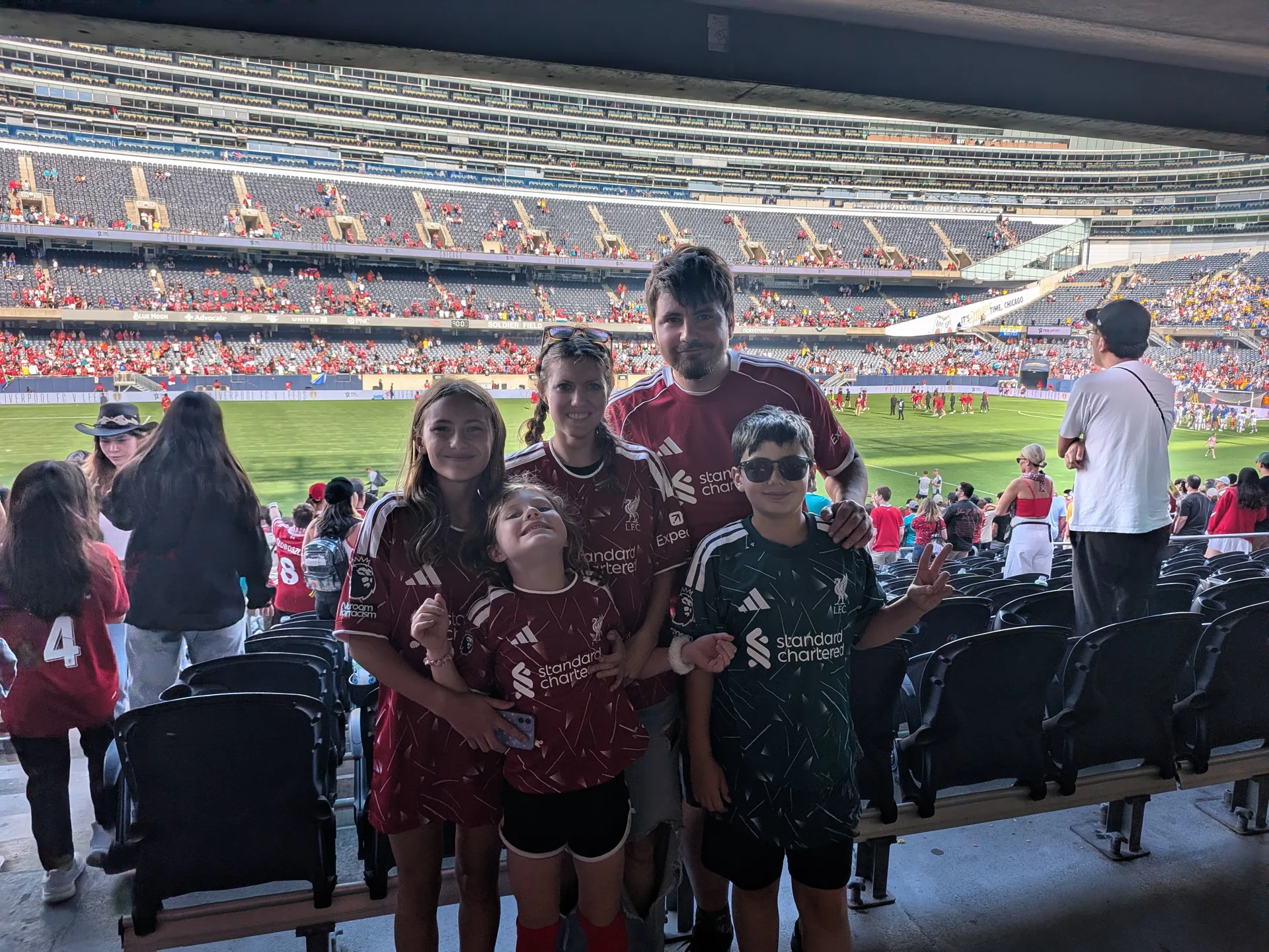 Creuzer family at a Liverpool match, 2026