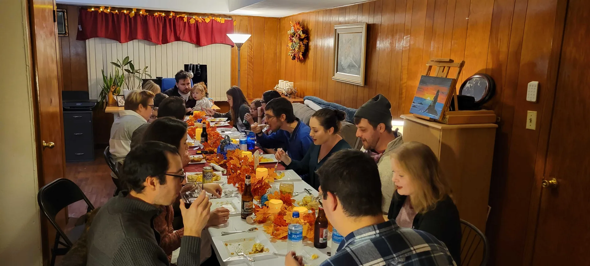 The extended family around the Thanksgiving table, 2021